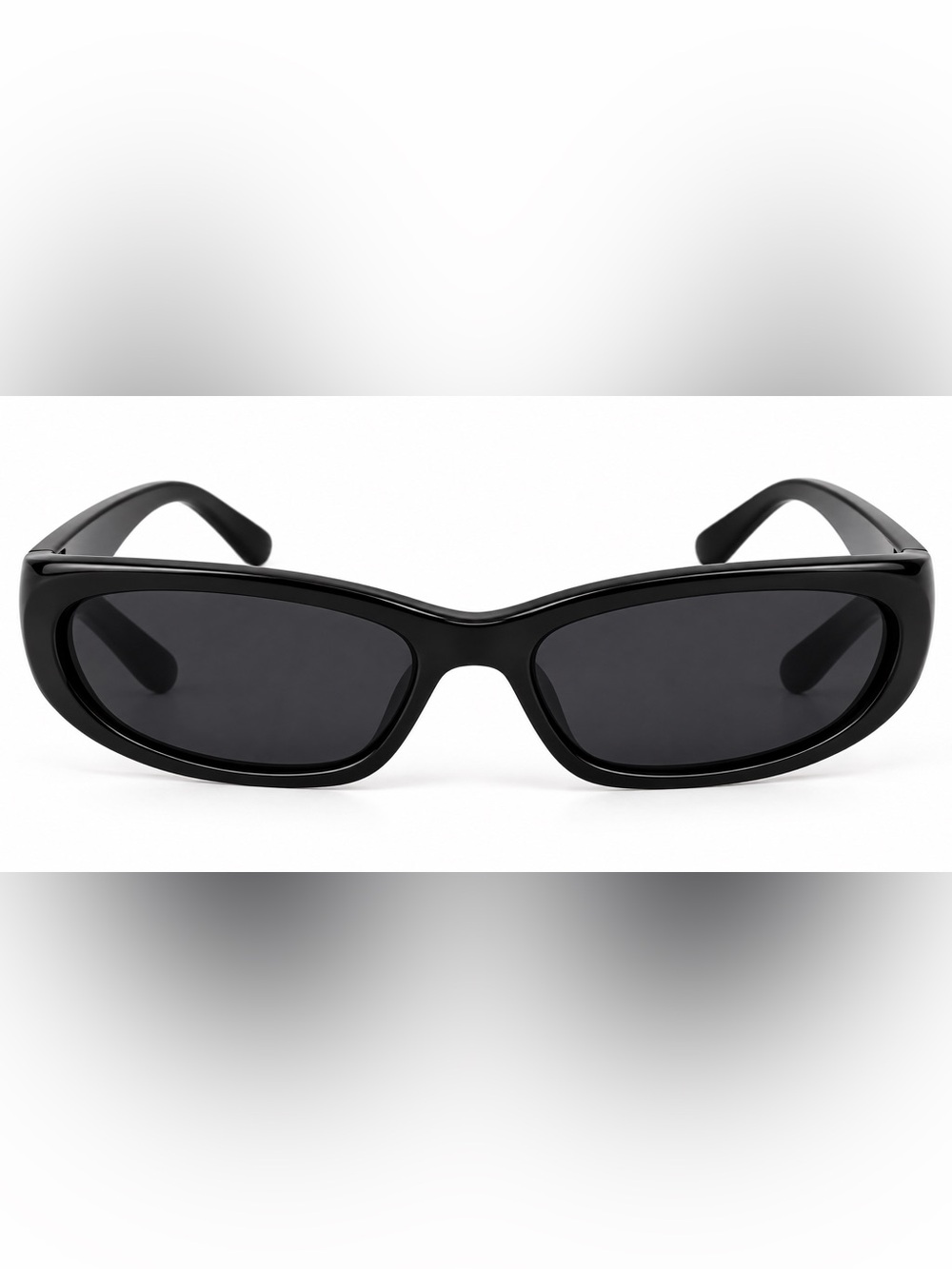 Classic Black Oval unisex Sunglasses